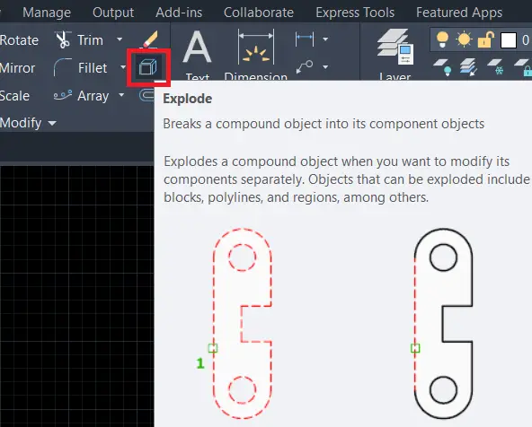 Explode command 