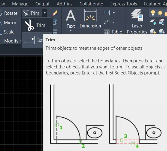 how-to-use-trim-and-extend-command-in-autocad-100-work