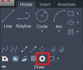 Donut command in Autocad