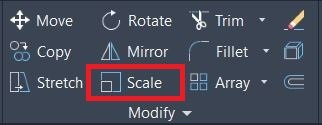Autoccad Modify panel