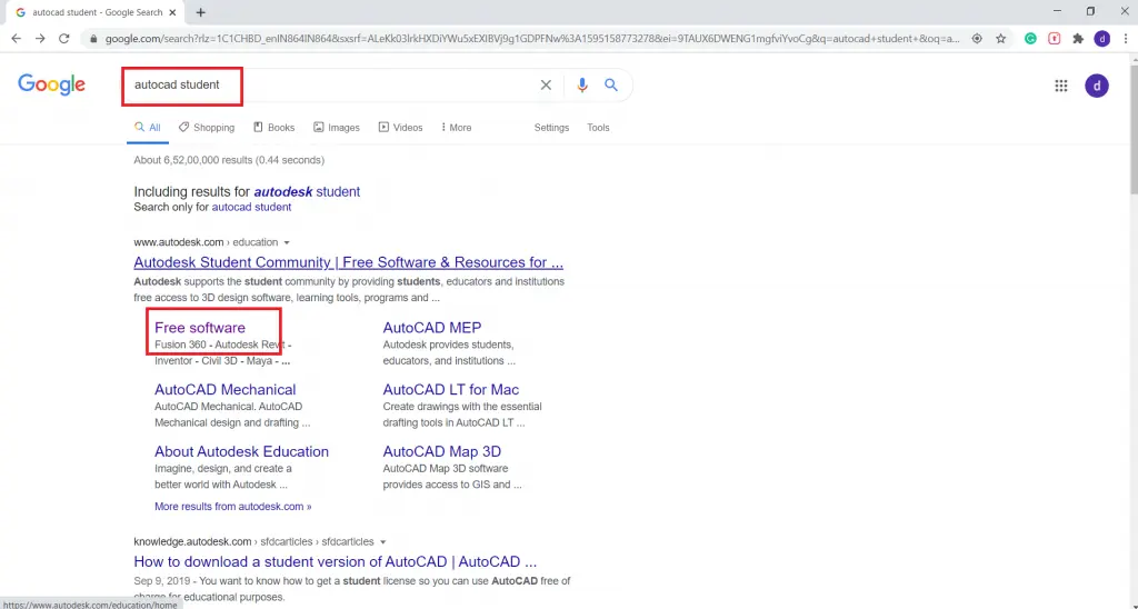 Search into google to install-AutoCAD