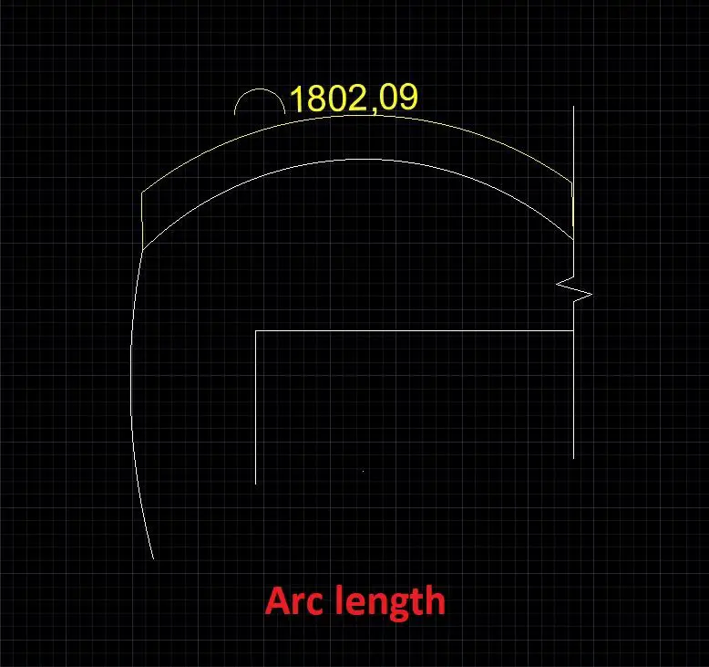 Arc length dimension-AutoCAD