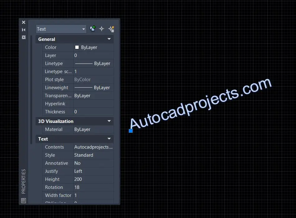 Single line text-AutoCAD