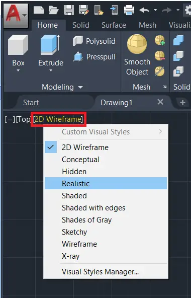 Realistic change in AutoCAD 3D