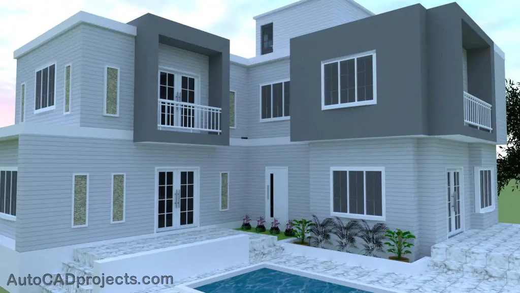 SketchUp Pro V-ray rendered House