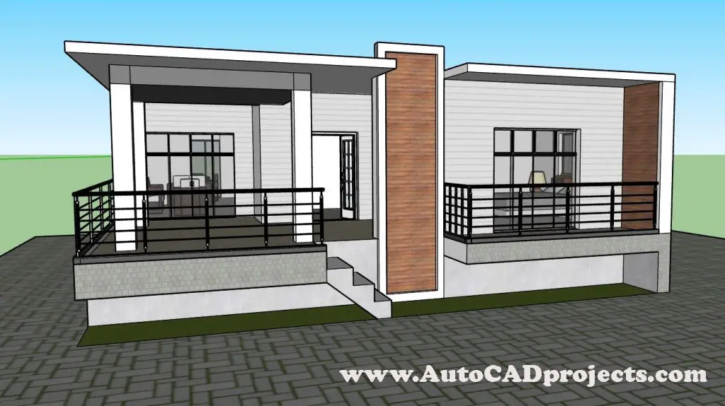 3D House model created in SketchUp