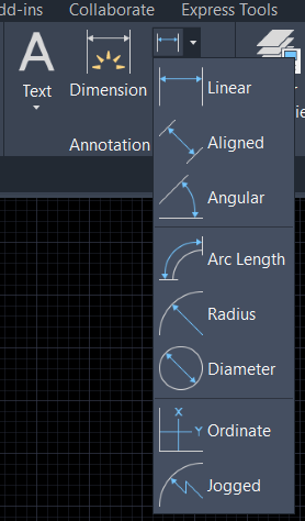 Types of Dimension in AutoCAD