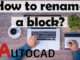 How to rename a block in AutoCAD