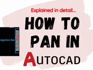 How to pan in AutoCAD