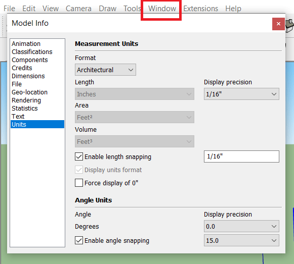 How to change units in SketchUp