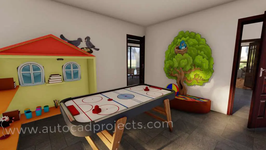 Ireland House Play room interior 3D modeling & rendering