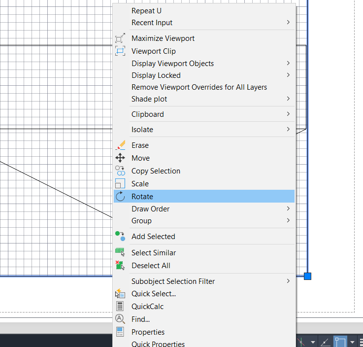 How to Rotate viewport in AutoCAD