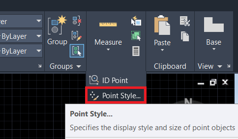 point style in AutoCAD