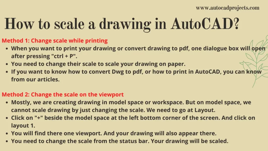 how to scale in autocad
