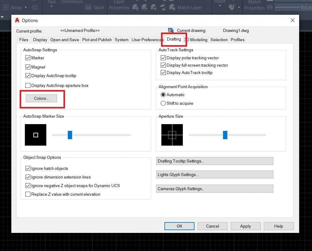 change background color in AutoCAD