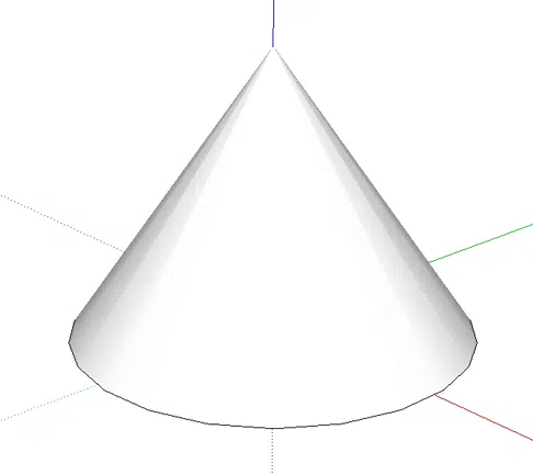 How do I make a cone shape in SketchUp