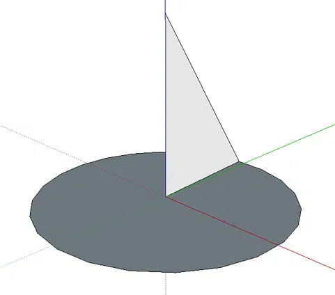make a cone By extruding a triangle along a circular path