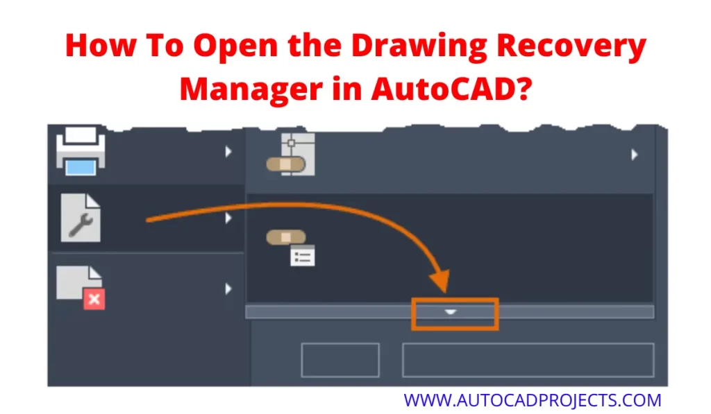 Drawing recovery manager AutoCAD