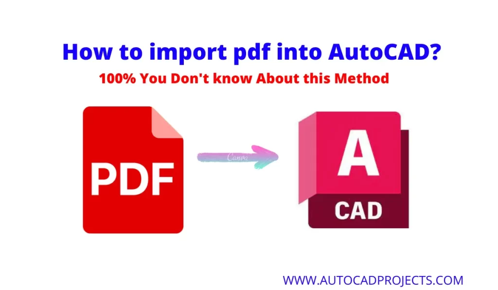 know How to import pdf into AutoCAD