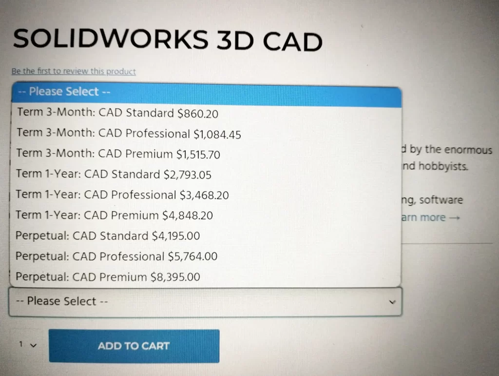 How Much does Solidworks Cost