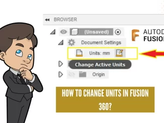How to change units in fusion 360.