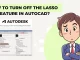 How to turn off the lasso feature in AutoCAD