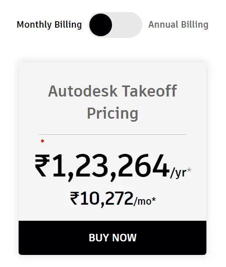 Autodesk Takeoff cost Monthly subscription