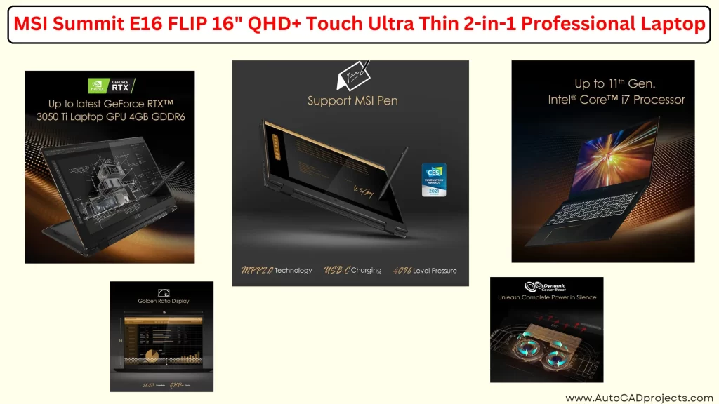 MSI Summit E16 FLIP 16 QHD Professional Laptop